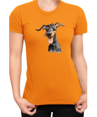 Дамска Тениска Funny Dogs Breeds Doberman