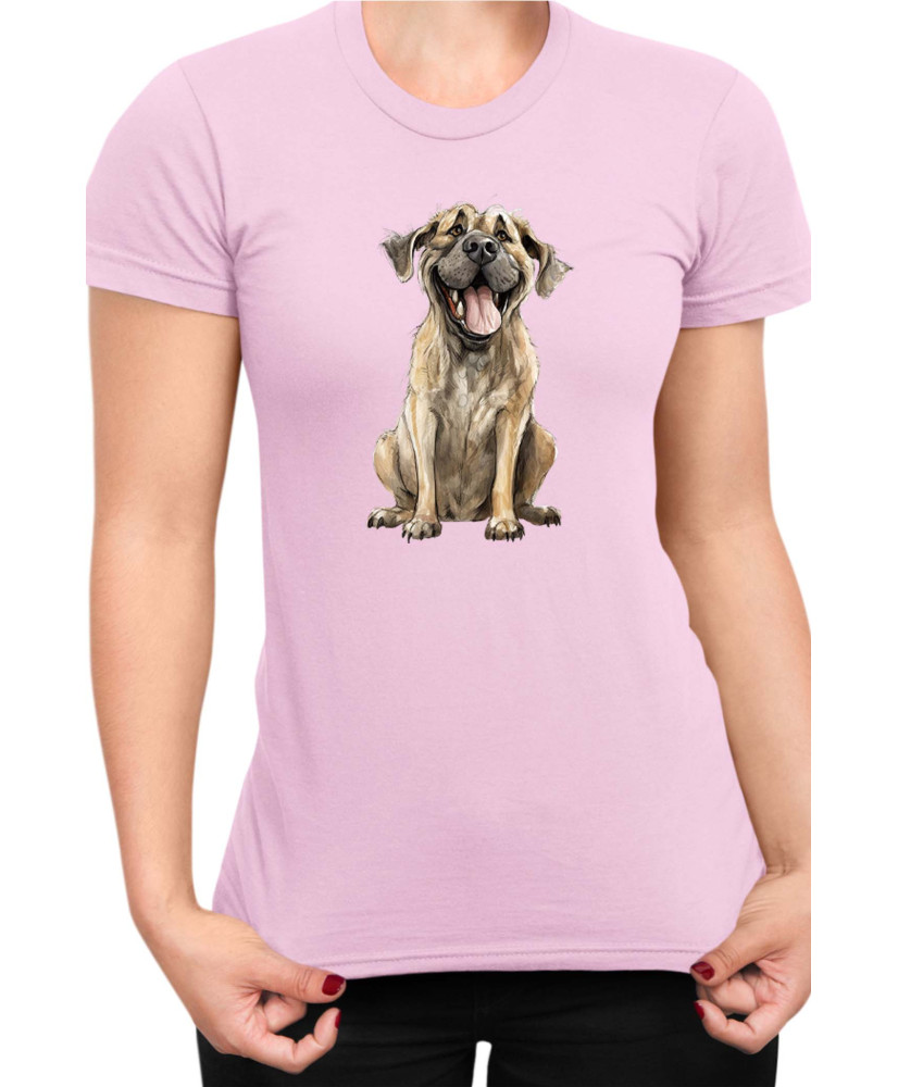 Дамска Тениска Funny Dogs Breeds English Mastiff