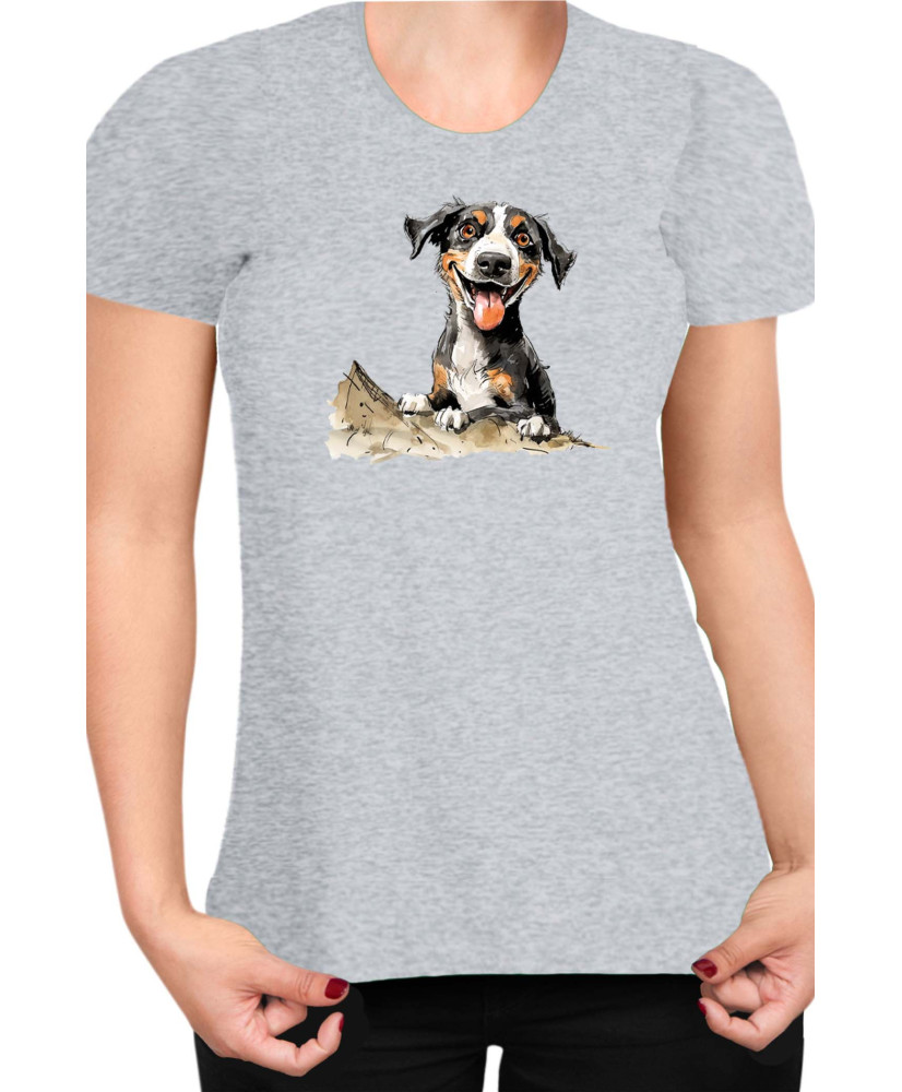 Дамска Тениска Funny Dogs Breeds Entlebucher Mountain Dog