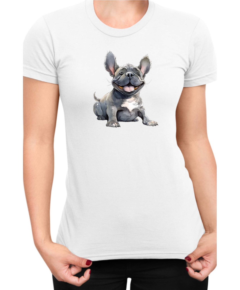 Дамска Тениска Funny Dogs Breeds French Bulldog