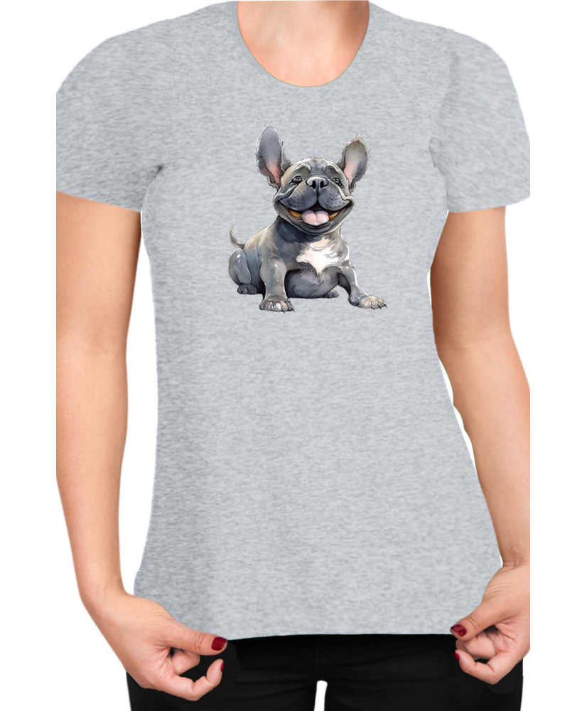 Дамска Тениска Funny Dogs Breeds French Bulldog