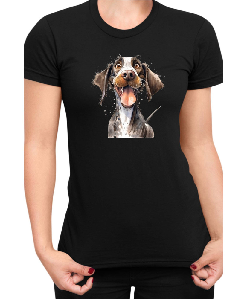 Дамска Тениска Funny Dogs Breeds German Pointer