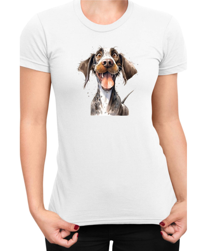 Дамска Тениска Funny Dogs Breeds German Pointer
