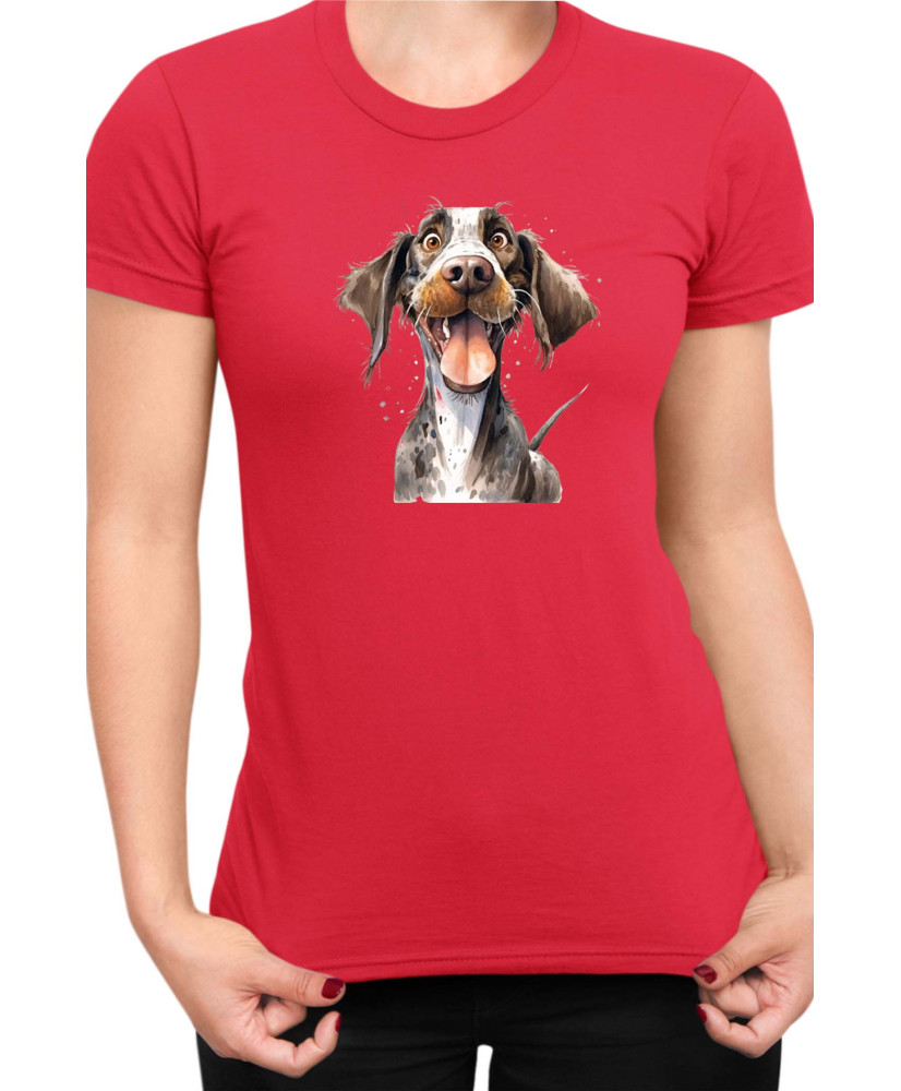 Дамска Тениска Funny Dogs Breeds German Pointer