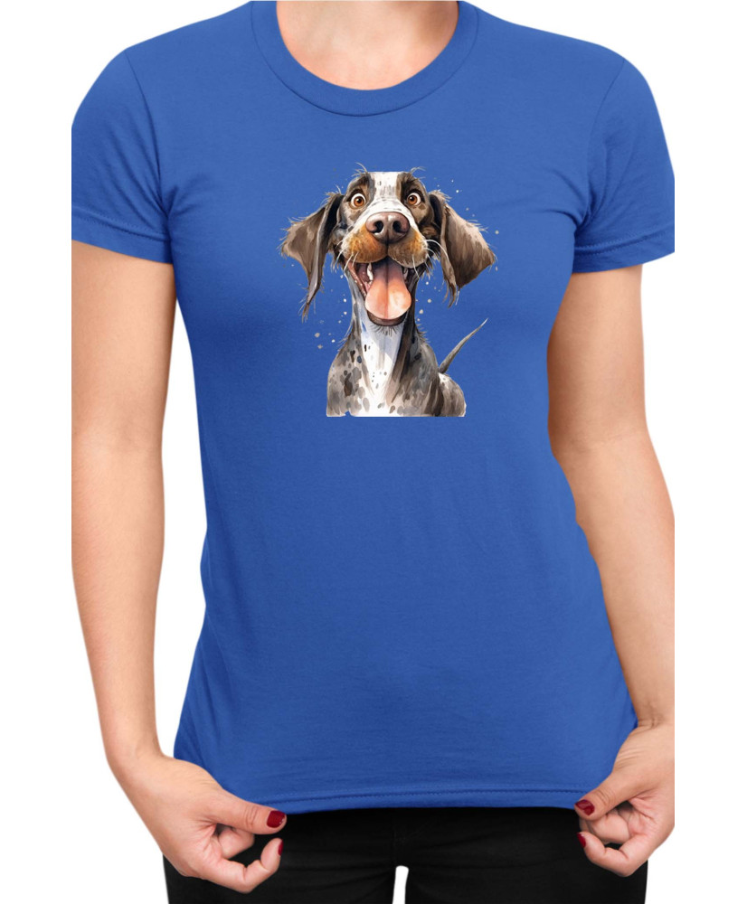Дамска Тениска Funny Dogs Breeds German Pointer