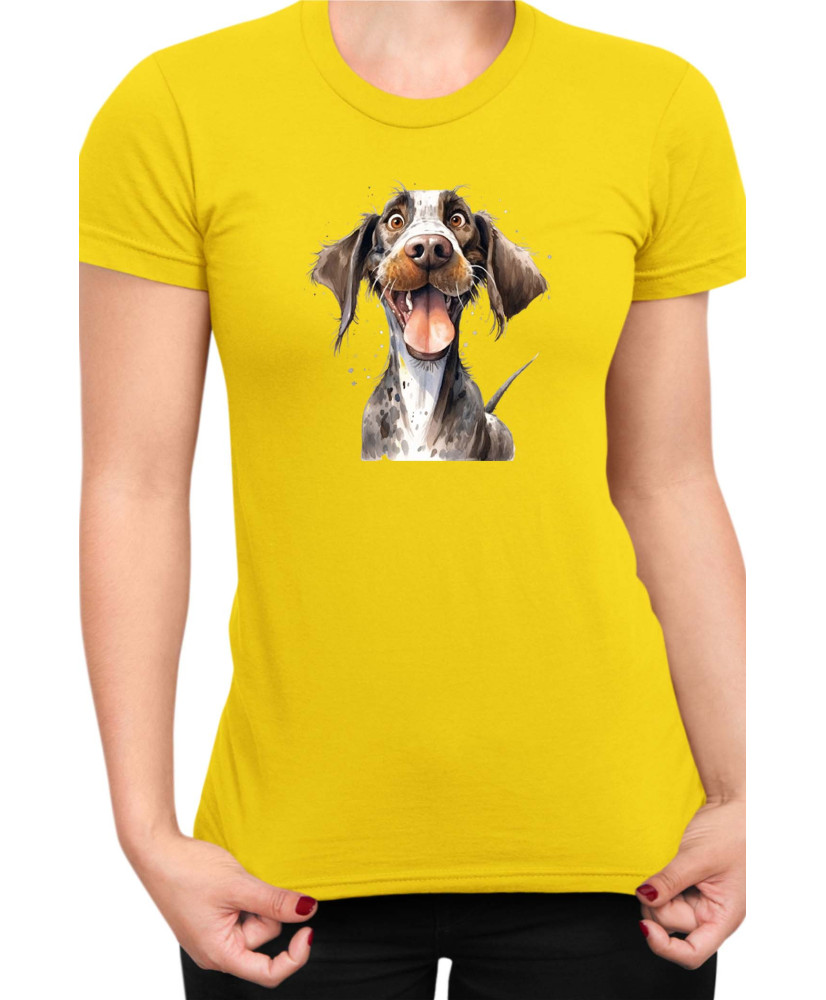 Дамска Тениска Funny Dogs Breeds German Pointer