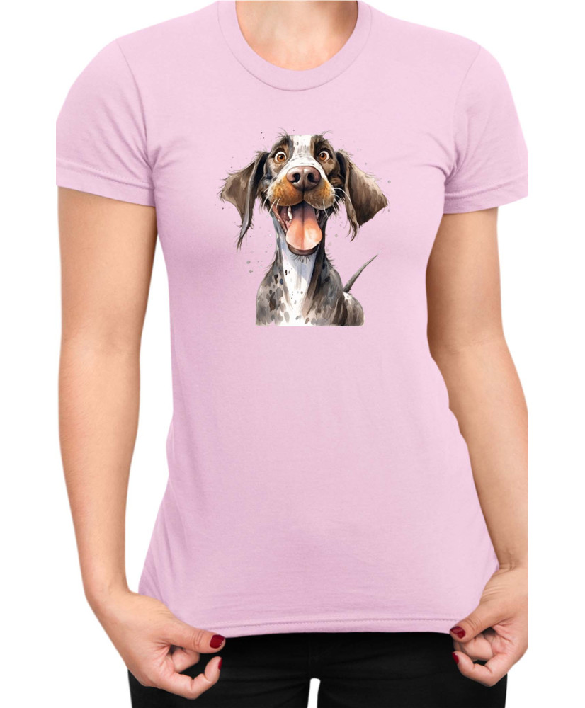 Дамска Тениска Funny Dogs Breeds German Pointer
