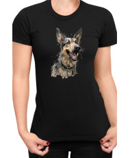 Дамска Тениска Funny Dogs Breeds German Shepherd