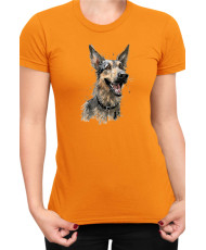 Дамска Тениска Funny Dogs Breeds German Shepherd