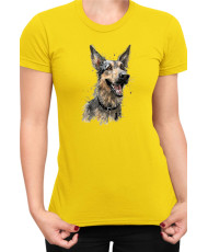 Дамска Тениска Funny Dogs Breeds German Shepherd