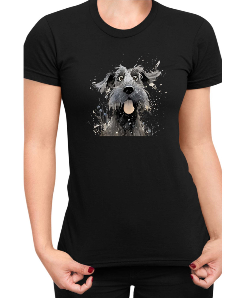 Дамска Тениска Funny Dogs Breeds Giant Schnauzer