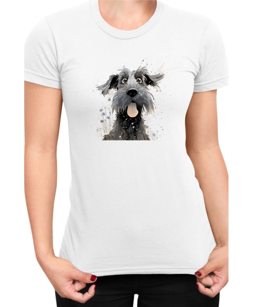 Дамска Тениска Funny Dogs Breeds Giant Schnauzer