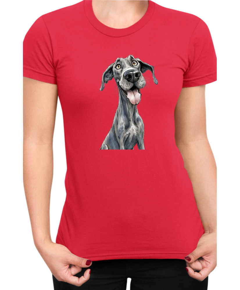Дамска Тениска Funny Dogs Breeds Great Dane