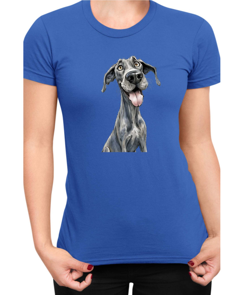 Дамска Тениска Funny Dogs Breeds Great Dane Дамска Тениска Funny Dogs Breeds Great Dane