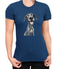 Дамска Тениска Funny Dogs Breeds Great Dane
