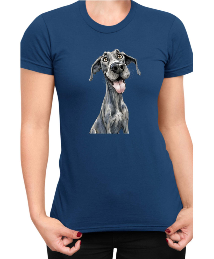 Дамска Тениска Funny Dogs Breeds Great Dane