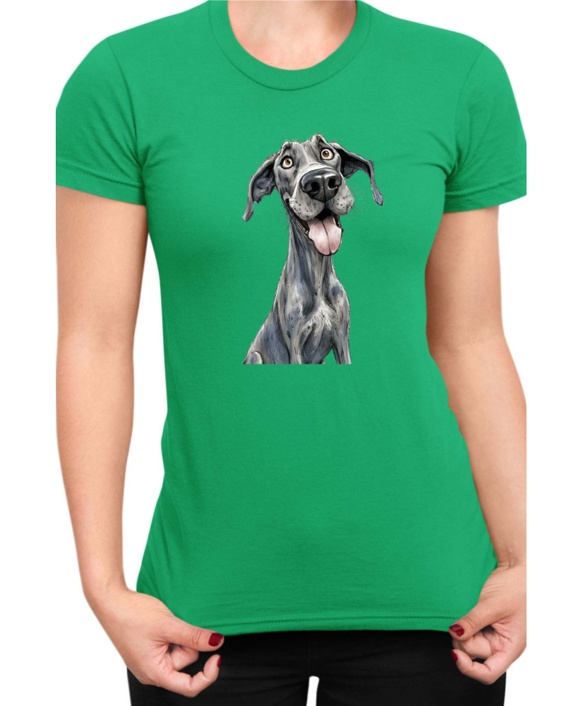 Дамска Тениска Funny Dogs Breeds Great Dane