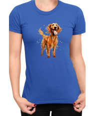 Дамска Тениска Funny Dogs Breeds Irish Setter