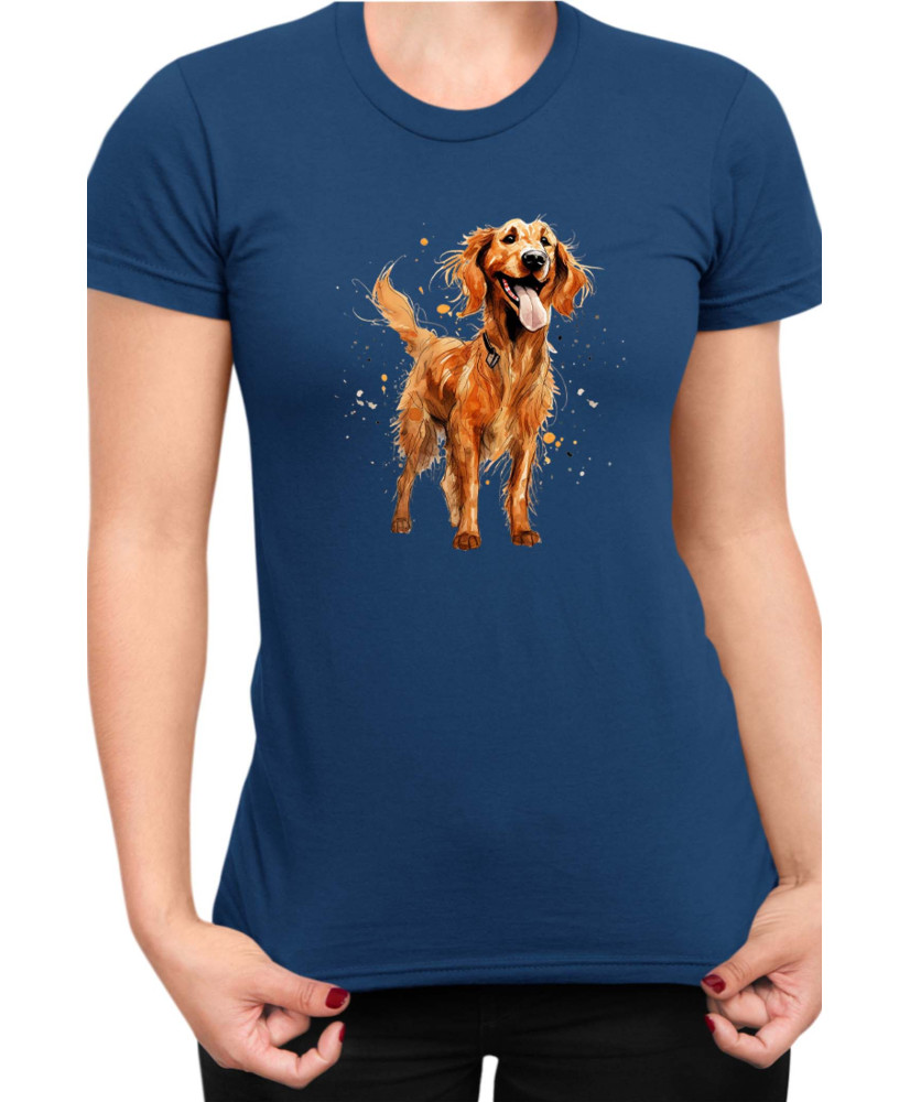 Дамска Тениска Funny Dogs Breeds Irish Setter