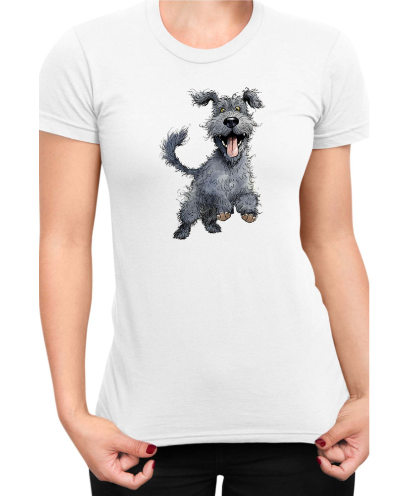 Дамска Тениска Funny Dogs Breeds Kerry Blue Terrier