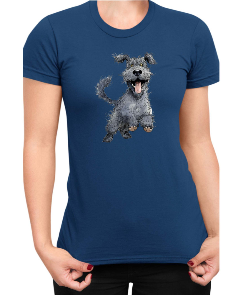 Дамска Тениска Funny Dogs Breeds Kerry Blue Terrier