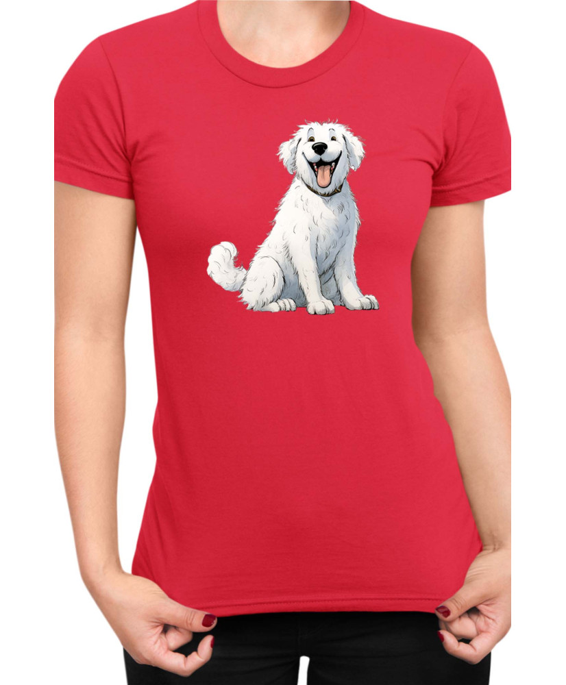Дамска Тениска Funny Dogs Breeds Kuvasz