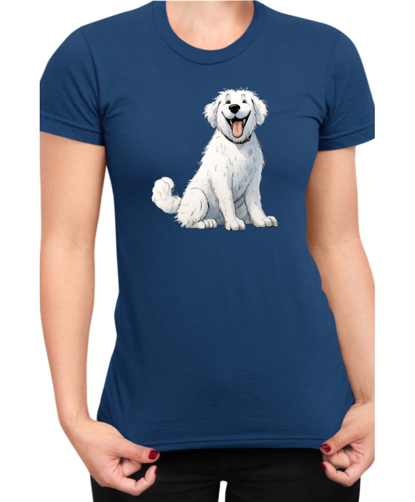 Дамска Тениска Funny Dogs Breeds Kuvasz