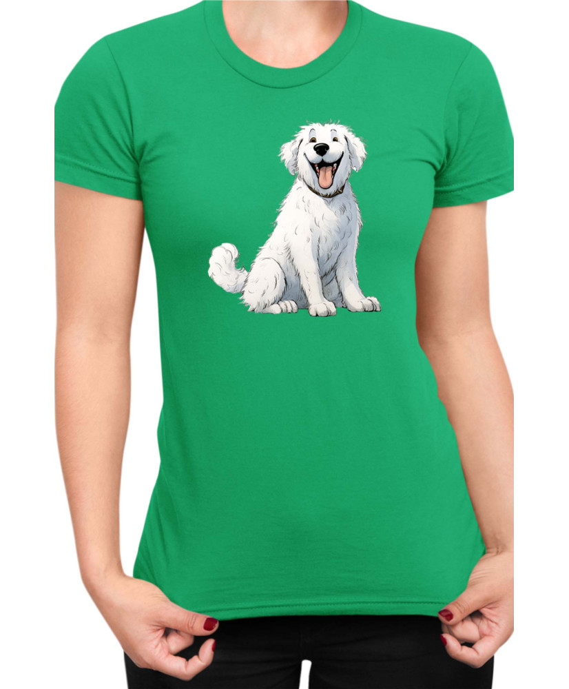 Дамска Тениска Funny Dogs Breeds Kuvasz