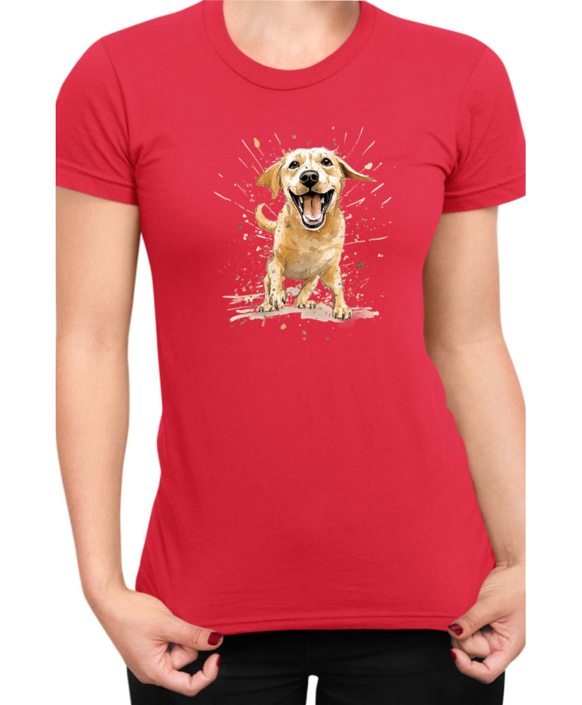 Дамска Тениска Funny Dogs Breeds Labrador Retriever