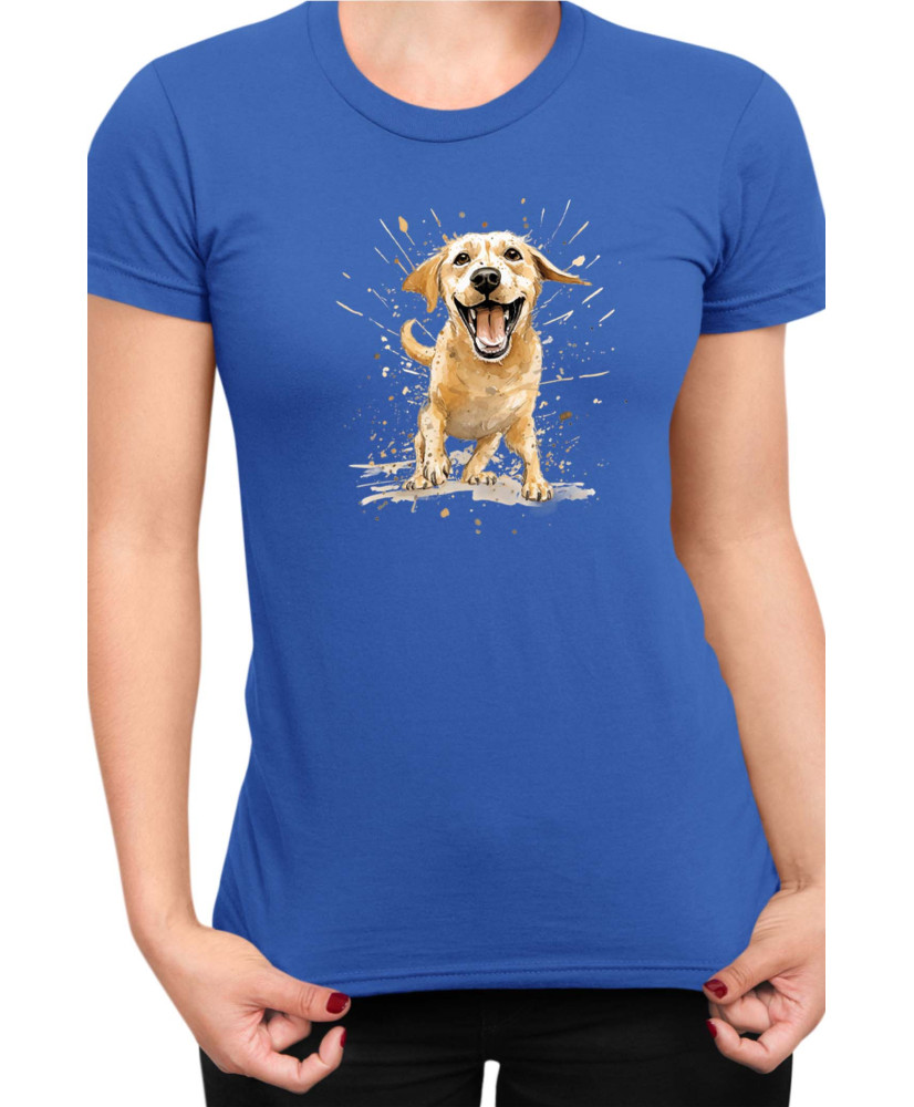 Дамска Тениска Funny Dogs Breeds Labrador Retriever