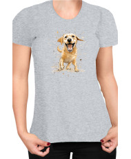 Дамска Тениска Funny Dogs Breeds Labrador Retriever