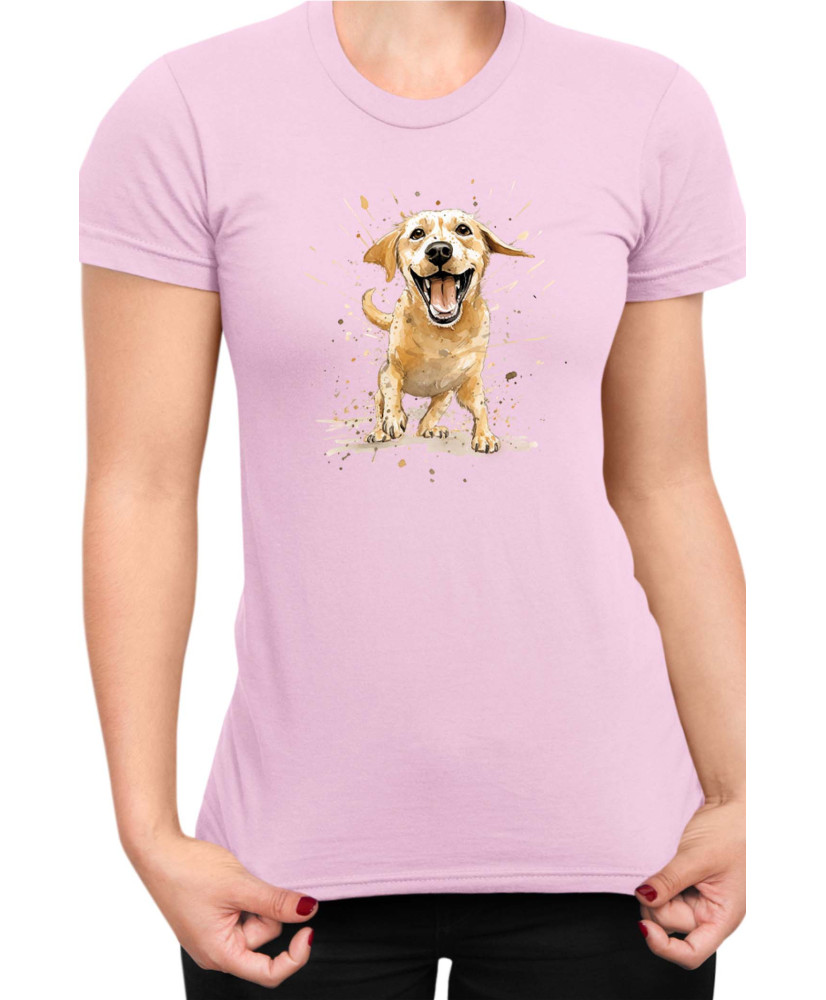 Дамска Тениска Funny Dogs Breeds Labrador Retriever