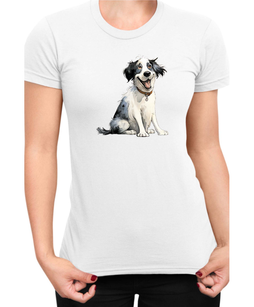 Дамска Тениска Funny Dogs Breeds Landseer