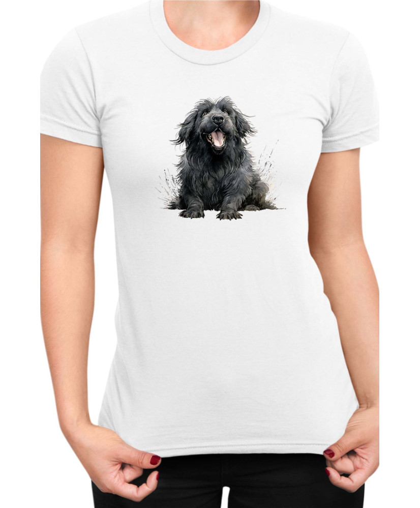 Дамска Тениска Funny Dogs Breeds Newfoundland