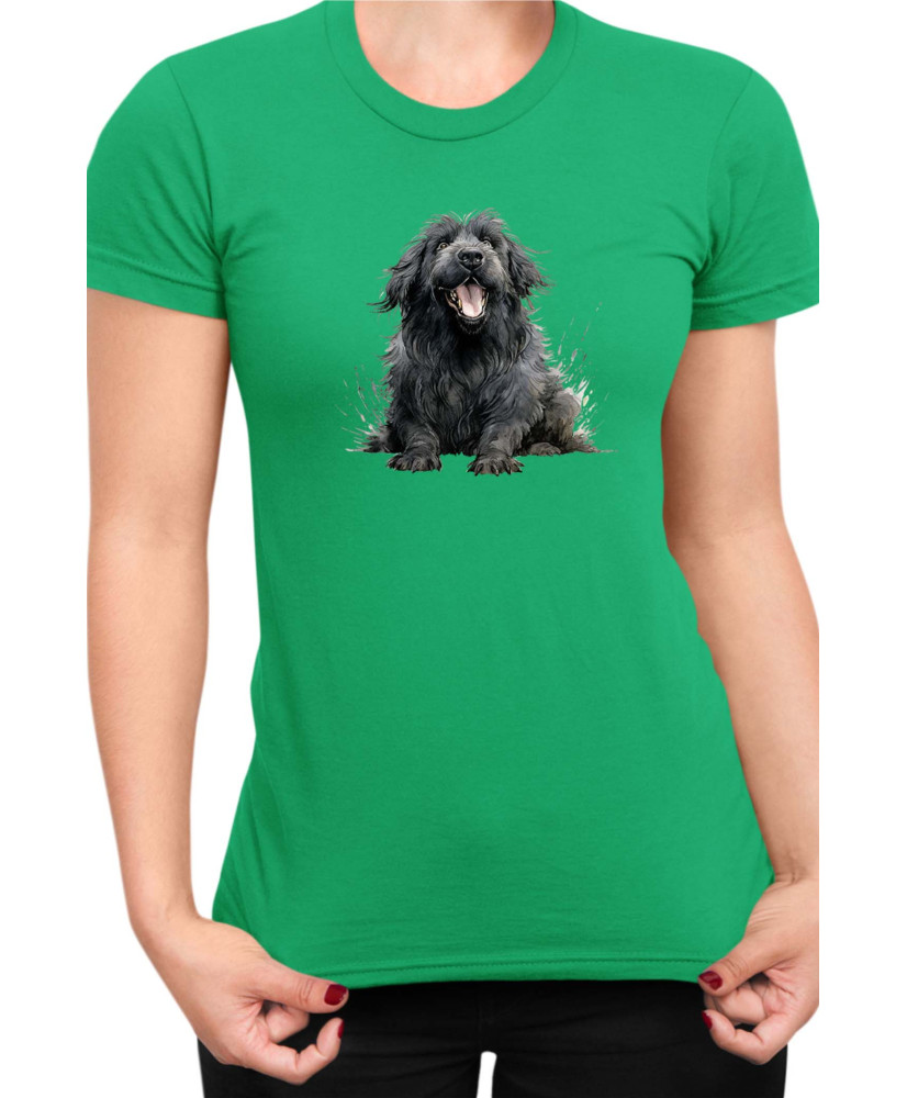 Дамска Тениска Funny Dogs Breeds Newfoundland