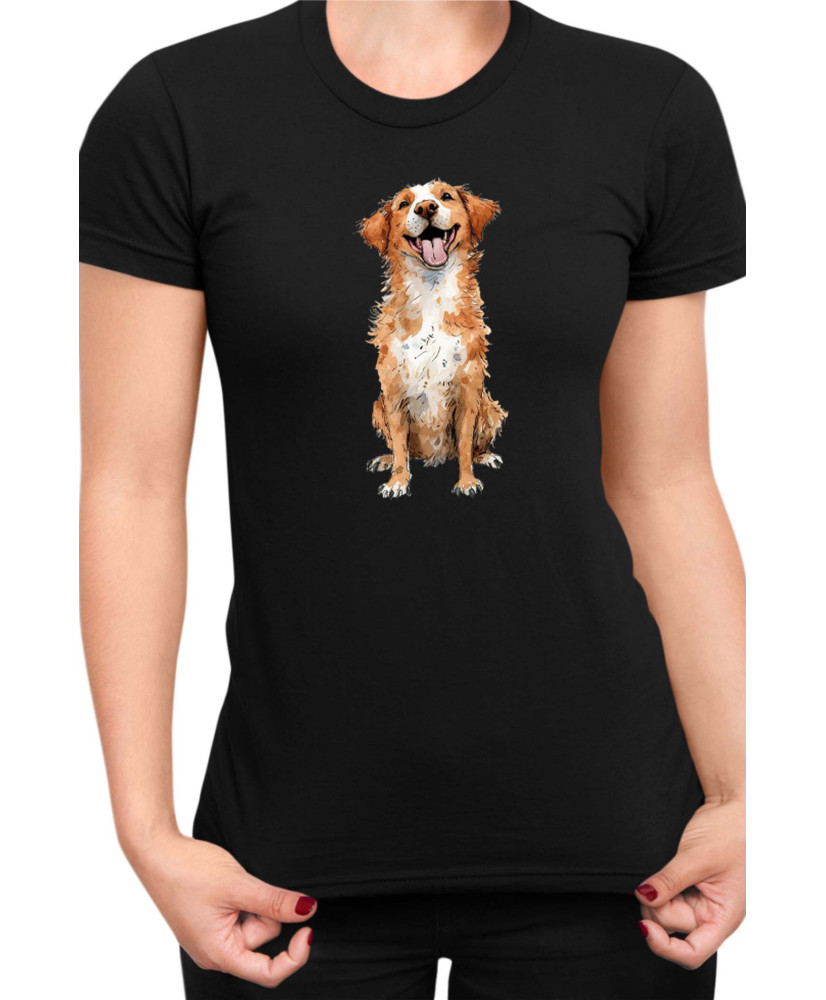 Дамска Тениска Funny Dogs Breeds Novia Scotia Duck Tolling Retriever