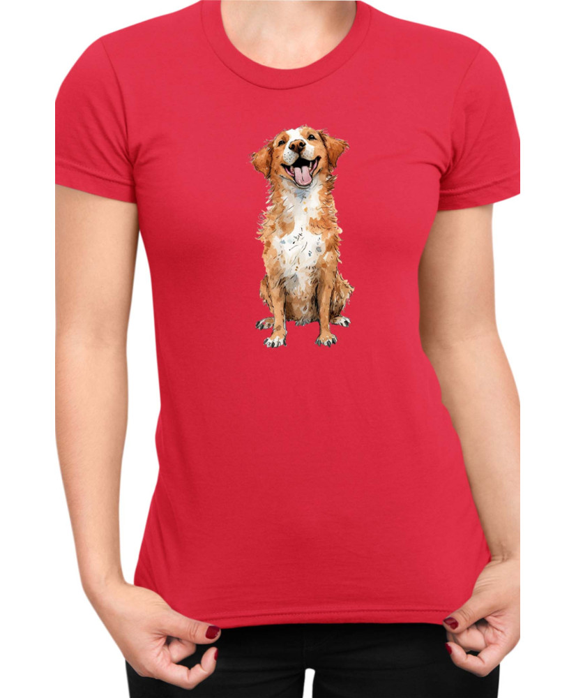 Дамска Тениска Funny Dogs Breeds Novia Scotia Duck Tolling Retriever