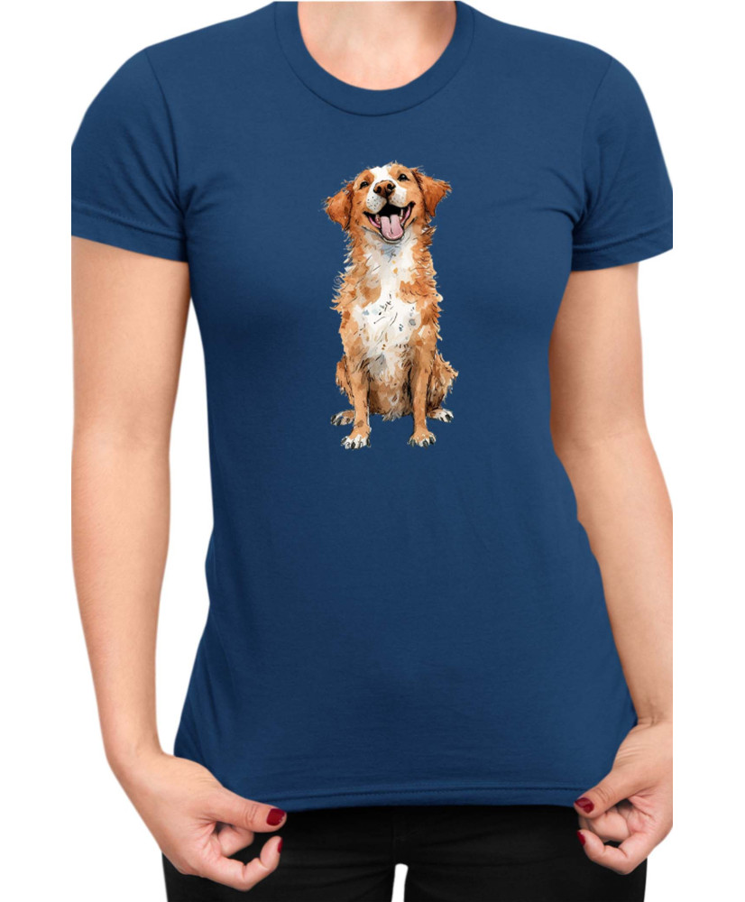 Дамска Тениска Funny Dogs Breeds Novia Scotia Duck Tolling Retriever