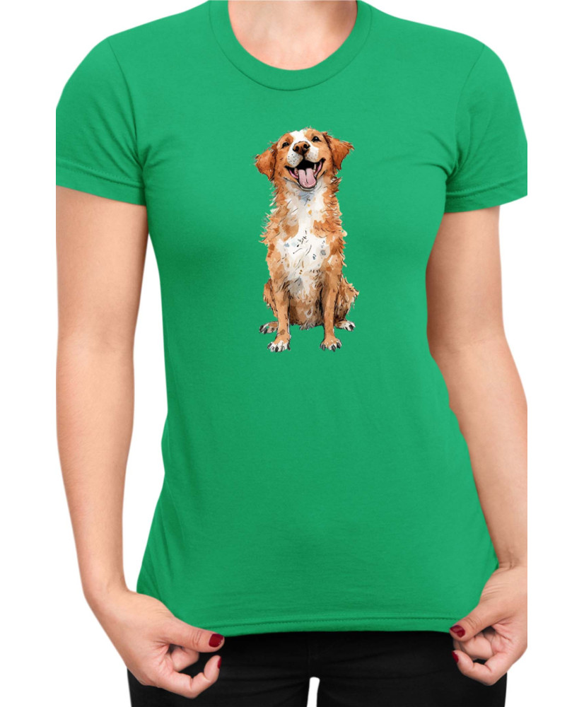 Дамска Тениска Funny Dogs Breeds Novia Scotia Duck Tolling Retriever