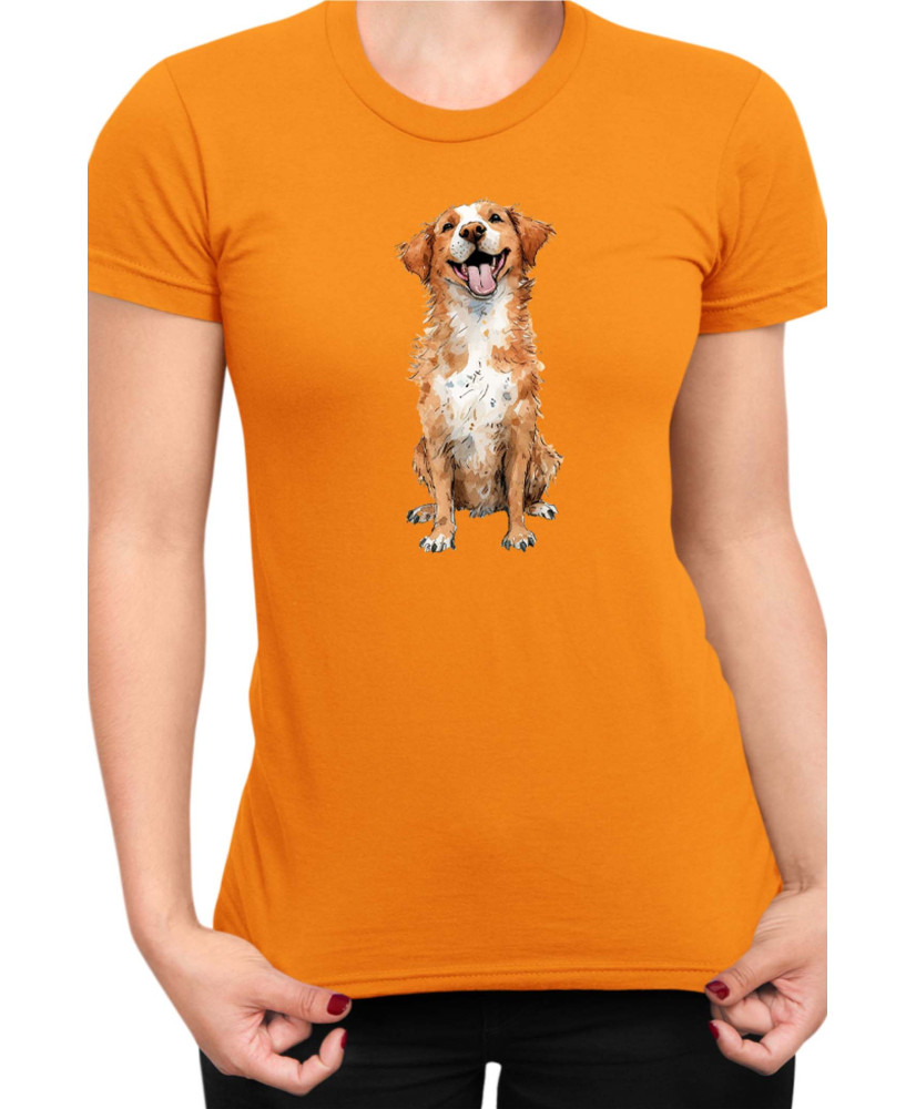 Дамска Тениска Funny Dogs Breeds Novia Scotia Duck Tolling Retriever