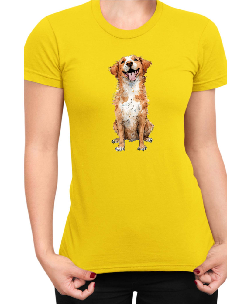 Дамска Тениска Funny Dogs Breeds Novia Scotia Duck Tolling Retriever