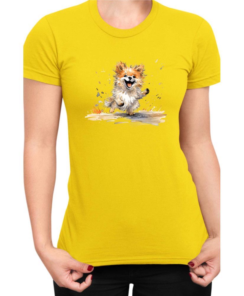 Дамска Тениска Funny Dogs Breeds Pomeranian Дамска Тениска Funny Dogs Breeds Pomeranian