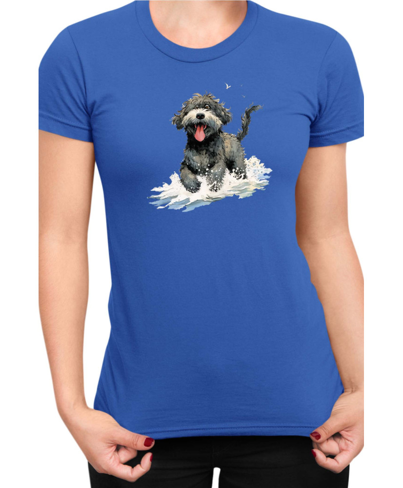 Дамска Тениска Funny Dogs Breeds Portugese Water Dog