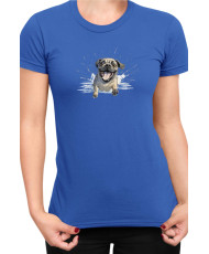 Дамска Тениска Funny Dogs Breeds Pug 01