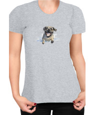 Дамска Тениска Funny Dogs Breeds Pug 01