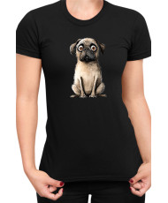 Дамска Тениска Funny Dogs Breeds Pug 02