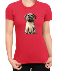 Дамска Тениска Funny Dogs Breeds Pug 02