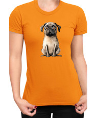 Дамска Тениска Funny Dogs Breeds Pug 02