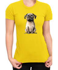 Дамска Тениска Funny Dogs Breeds Pug 02
