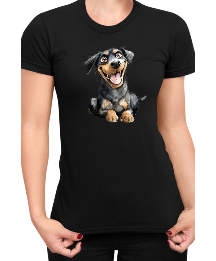 Дамска Тениска Funny Dogs Breeds Rottweiler